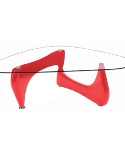 שולחן סלון זכוכית שקופה - דגם לי