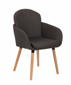 איביזה כורסת אירוח - בד - רגל עץ טבעי