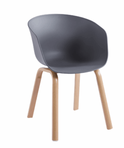 כסא אירוח - דגם קתרין פלסטיק רגל דמוי עץ