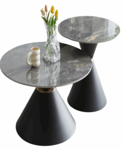 סט שולחנות קפה ואירוח – דגם יגיל קוטר 80 + 60