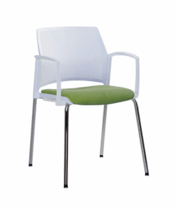 כסא אירוח איטלקי - דגם ריפליי מרופד גב פלסטיק עם ידיות